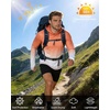 image:imageRoadbox Mens UPF 50 Sun Protection Hoodie UV Long Sleeve Fishing Shirts Lightweight Swim Rash Guard for Outdoor HikingLight Orange Gradient