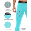 image:imageRoadbox 1 2 or 3 Pack Mens Compression Pants Athletic Base Layer Cycling Tights Leggings for Running Yoga Basketball1 Packlake Blue