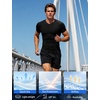 image:imageRoadbox Mens Compression Shirt Short Sleeve Athletic Base Layer Quick DryBlack