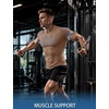 image:imageRoadbox Mens Compression Shirt Short Sleeve Athletic Base Layer Quick DryCamel