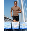 image:imageRoadbox Mens Compression Shirt Short Sleeve Athletic Base Layer Quick DryCamel