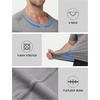 image:imageRoadbox Mens Compression Shirt Short Sleeve Athletic Base Layer Quick DryLight Grey