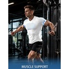 image:imageRoadbox Mens Compression Shirt Short Sleeve Athletic Base Layer Quick DryWhite