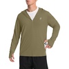 image:imageRoadbox Mens UPF 50 Sun Hoodie Jacket Full Zip UV Protection Long Sleeve Shirt Lightweight Breathable for Fishing HikingKhaki