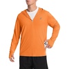 image:imageRoadbox Mens UPF 50 Sun Hoodie Jacket Full Zip UV Protection Long Sleeve Shirt Lightweight Breathable for Fishing HikingOrange
