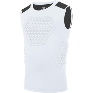 image:imageRoadbox Youth Baseball Chest Protector Kids Softball Padded Compression Shirt Rib Heart Sternum Guard for Football LacrosseWhiteDeep Gray