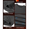 image:imageRoadbox Boys Compression Thermal Shirt  12 Pack Youth Long Sleeve Fleece Base Layer Undershirts Football Baseball1 Packdark Gray