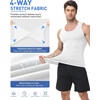 image:imageRoadbox Mens Shapewear Compression Tank Top Slimming Body Shaper  Tummy Control Undershirt with Gynecomastia Chest Compression Support for Workout Daily WearWhite
