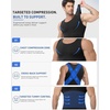 image:imageRoadbox Mens Shapewear Compression Tank Top Slimming Body Shaper  Tummy Control Undershirt with Gynecomastia Chest Compression Support for Workout Daily WearBlack