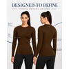 image:imageRoadbox Womens UPF 50 Compression Shirt Quick Dry Reflective Top  4Way Stretch Fabric Quick Dry Moisture Wicking UPF 50 Protection Reflective Design Flatlock Seams for Gym Workout06brown