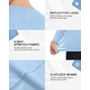 image:imageRoadbox Womens UPF 50 Compression Shirt Quick Dry Reflective Top  4Way Stretch Fabric Quick Dry Moisture Wicking UPF 50 Protection Reflective Design Flatlock Seams for Gym Workout10light Blue