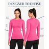 image:imageRoadbox Womens UPF 50 Compression Shirt Quick Dry Reflective Top  4Way Stretch Fabric Quick Dry Moisture Wicking UPF 50 Protection Reflective Design Flatlock Seams for Gym Workout08rose Red