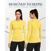 image:imageRoadbox Womens UPF 50 Compression Shirt Quick Dry Reflective Top  4Way Stretch Fabric Quick Dry Moisture Wicking UPF 50 Protection Reflective Design Flatlock Seams for Gym Workout11yellow