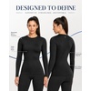 image:imageRoadbox Womens UPF 50 Compression Shirt Quick Dry Reflective Top  4Way Stretch Fabric Quick Dry Moisture Wicking UPF 50 Protection Reflective Design Flatlock Seams for Gym Workout01black
