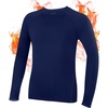 image:imageRoadbox Boys Compression Thermal Shirt  12 Pack Youth Long Sleeve Fleece Base Layer Undershirts Football Baseball1 Packnavy Blue