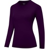 image:imageRoadbox Womens UPF 50 Compression Shirt Quick Dry Reflective Top  4Way Stretch Fabric Quick Dry Moisture Wicking UPF 50 Protection Reflective Design Flatlock Seams for Gym Workout12dark Purple