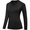 image:imageRoadbox Womens UPF 50 Compression Shirt Quick Dry Reflective Top  4Way Stretch Fabric Quick Dry Moisture Wicking UPF 50 Protection Reflective Design Flatlock Seams for Gym Workout01black