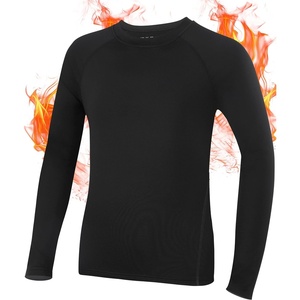 image:imageRoadbox Boys Compression Thermal Shirt  12 Pack Youth Long Sleeve Fleece Base Layer Undershirts Football Baseball1 Packblack