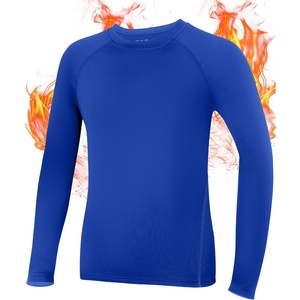 image:imageRoadbox Boys Compression Thermal Shirt  12 Pack Youth Long Sleeve Fleece Base Layer Undershirts Football Baseball1 Packroyal Blue