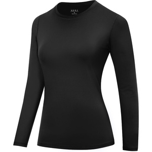 image:imageRoadbox Womens UPF 50 Compression Shirt Quick Dry Reflective Top  4Way Stretch Fabric Quick Dry Moisture Wicking UPF 50 Protection Reflective Design Flatlock Seams for Gym Workout01black
