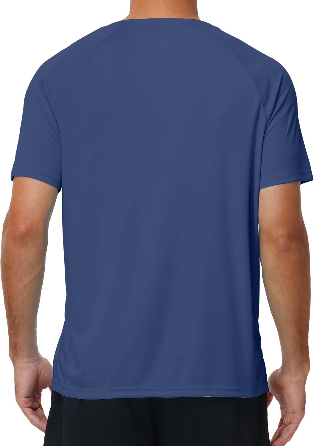 image:imageRoadbox Mens UPF 50 V Neck Swim Shirts Short Sleeve Rash Guard  UPF 50 sun protection Tagfree Vneck Quickdry comfort Lightweight 4way stretch For swimming hiking and beachDark Blue
