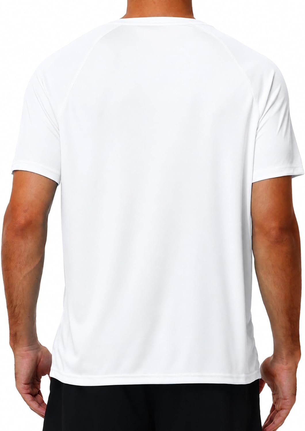 image:imageRoadbox Mens UPF 50 V Neck Swim Shirts Short Sleeve Rash Guard  UPF 50 sun protection Tagfree Vneck Quickdry comfort Lightweight 4way stretch For swimming hiking and beachWhite
