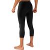 image:imageRoadbox Mens 34 Compression Pants Running Workout Tights Leggings  Compression support Quickdry breathable fabric 4way stretch 34 cropped fit For running gym and basketballBlack