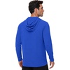 image:imageRoadbox Mens Athletic Hoodie Lightweight Running Workout Hooded Shirt  Quick Dry Moisture Wicking Breathable Loose Long Sleeve Thin Pullover Sweatshirt Reflective Logo Gym Outdoor HikingJewel Blue