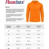 image:imageRoadbox Mens Athletic Hoodie Lightweight Running Workout Hooded Shirt  Quick Dry Moisture Wicking Breathable Loose Long Sleeve Thin Pullover Sweatshirt Reflective Logo Gym Outdoor HikingOrange