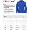 image:imageRoadbox Mens Athletic Hoodie Lightweight Running Workout Hooded Shirt  Quick Dry Moisture Wicking Breathable Loose Long Sleeve Thin Pullover Sweatshirt Reflective Logo Gym Outdoor HikingJewel Blue