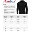 image:imageRoadbox Mens Athletic Hoodie Lightweight Running Workout Hooded Shirt  Quick Dry Moisture Wicking Breathable Loose Long Sleeve Thin Pullover Sweatshirt Reflective Logo Gym Outdoor HikingBlack