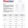 image:imageRoadbox Mens Athletic Hoodie Lightweight Running Workout Hooded Shirt  Quick Dry Moisture Wicking Breathable Loose Long Sleeve Thin Pullover Sweatshirt Reflective Logo Gym Outdoor HikingWhite