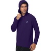 image:imageRoadbox Mens Athletic Hoodie Lightweight Running Workout Hooded Shirt  Quick Dry Moisture Wicking Breathable Loose Long Sleeve Thin Pullover Sweatshirt Reflective Logo Gym Outdoor HikingDark Purple