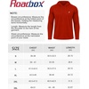 image:imageRoadbox Mens Athletic Hoodie Lightweight Running Workout Hooded Shirt  Quick Dry Moisture Wicking Breathable Loose Long Sleeve Thin Pullover Sweatshirt Reflective Logo Gym Outdoor HikingTomato Red