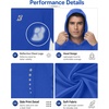 image:imageRoadbox Mens Athletic Hoodie Lightweight Running Workout Hooded Shirt  Quick Dry Moisture Wicking Breathable Loose Long Sleeve Thin Pullover Sweatshirt Reflective Logo Gym Outdoor HikingJewel Blue