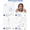 image:imageRoadbox Mens Athletic Hoodie Lightweight Running Workout Hooded Shirt  Quick Dry Moisture Wicking Breathable Loose Long Sleeve Thin Pullover Sweatshirt Reflective Logo Gym Outdoor HikingWhite