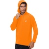 image:imageRoadbox Mens Athletic Hoodie Lightweight Running Workout Hooded Shirt  Quick Dry Moisture Wicking Breathable Loose Long Sleeve Thin Pullover Sweatshirt Reflective Logo Gym Outdoor HikingOrange