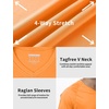 image:imageRoadbox Mens UPF 50 V Neck Swim Shirts Short Sleeve Rash Guard  UPF 50 sun protection Tagfree Vneck Quickdry comfort Lightweight 4way stretch For swimming hiking and beachOrange