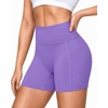 image:imageRoadbox Womens Biker Shorts 358 Volleyball Spandex Compression Shorts  High Waisted Tummy Control No Front Seam NonSeeThrough Quick Dry Moisture Wicking For Yoga Workout Gym 4Way StretchPurple