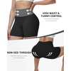 image:imageRoadbox Womens Biker Shorts 358 Volleyball Spandex Compression Shorts  High Waisted Tummy Control No Front Seam NonSeeThrough Quick Dry Moisture Wicking For Yoga Workout Gym 4Way StretchBlack
