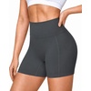 image:imageRoadbox Womens Biker Shorts 358 Volleyball Spandex Compression Shorts  High Waisted Tummy Control No Front Seam NonSeeThrough Quick Dry Moisture Wicking For Yoga Workout Gym 4Way StretchGray