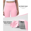 image:imageRoadbox Womens Biker Shorts 358 Volleyball Spandex Compression Shorts  High Waisted Tummy Control No Front Seam NonSeeThrough Quick Dry Moisture Wicking For Yoga Workout Gym 4Way StretchPink