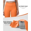 image:imageRoadbox Womens Biker Shorts 358 Volleyball Spandex Compression Shorts  High Waisted Tummy Control No Front Seam NonSeeThrough Quick Dry Moisture Wicking For Yoga Workout Gym 4Way StretchOrange