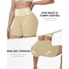 image:imageRoadbox Womens Biker Shorts 358 Volleyball Spandex Compression Shorts  High Waisted Tummy Control No Front Seam NonSeeThrough Quick Dry Moisture Wicking For Yoga Workout Gym 4Way StretchNude
