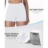 image:imageRoadbox Womens Biker Shorts 358 Volleyball Spandex Compression Shorts  High Waisted Tummy Control No Front Seam NonSeeThrough Quick Dry Moisture Wicking For Yoga Workout Gym 4Way StretchWhite
