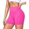 image:imageRoadbox Womens Biker Shorts 358 Volleyball Spandex Compression Shorts  High Waisted Tummy Control No Front Seam NonSeeThrough Quick Dry Moisture Wicking For Yoga Workout Gym 4Way StretchRose Pink