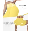 image:imageRoadbox Womens Biker Shorts 358 Volleyball Spandex Compression Shorts  High Waisted Tummy Control No Front Seam NonSeeThrough Quick Dry Moisture Wicking For Yoga Workout Gym 4Way StretchYellow