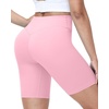 image:imageRoadbox Womens Biker Shorts 358 Volleyball Spandex Compression Shorts  High Waisted Tummy Control No Front Seam NonSeeThrough Quick Dry Moisture Wicking For Yoga Workout Gym 4Way StretchPink