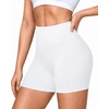 image:imageRoadbox Womens Biker Shorts 358 Volleyball Spandex Compression Shorts  High Waisted Tummy Control No Front Seam NonSeeThrough Quick Dry Moisture Wicking For Yoga Workout Gym 4Way StretchWhite