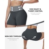 image:imageRoadbox Womens Biker Shorts 358 Volleyball Spandex Compression Shorts  High Waisted Tummy Control No Front Seam NonSeeThrough Quick Dry Moisture Wicking For Yoga Workout Gym 4Way StretchGray